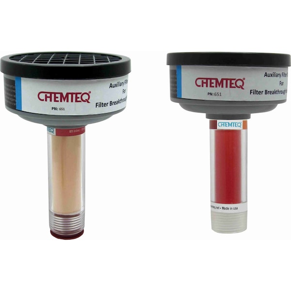 Chemteq Filter Change Indicator with With Auxiliary Filter Trap for Acids Gases & Vapors 651 - main